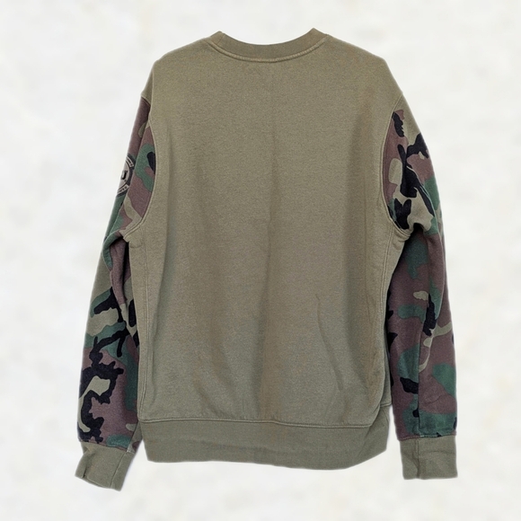 Nike Penn State Sweatshirt Military Appreciation Olive Camo Sleeve Flag Patch -M - Picture 2 of 10